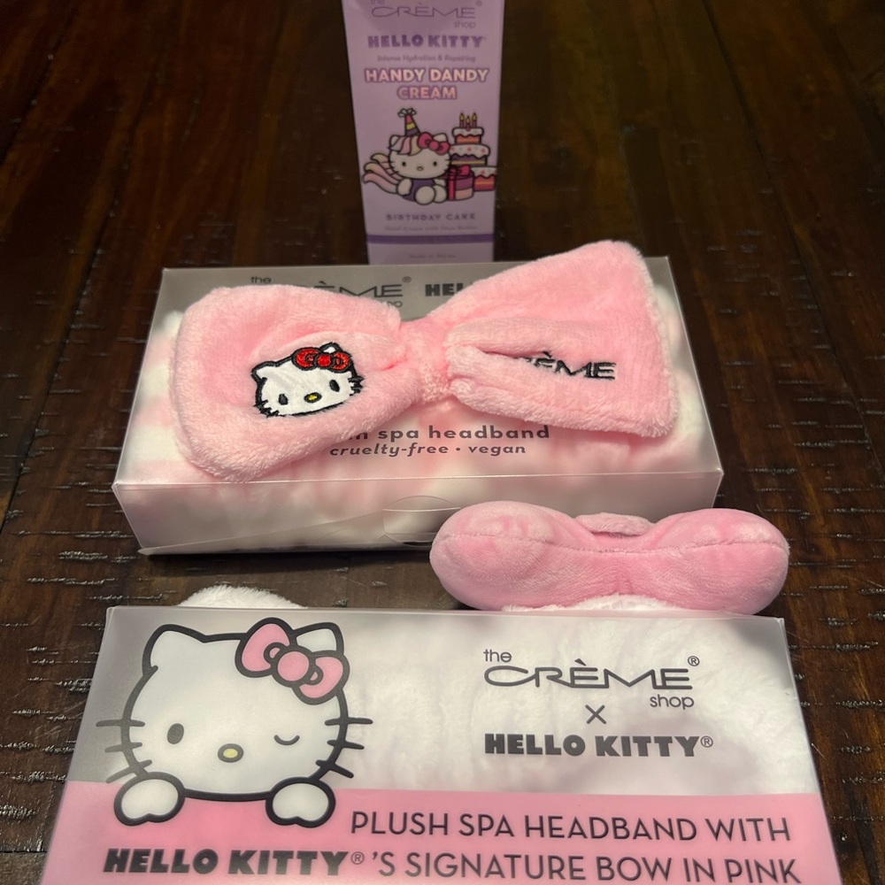 Hello Kitty x The Creme Shop Plush Spa Headbands and Hand Cream